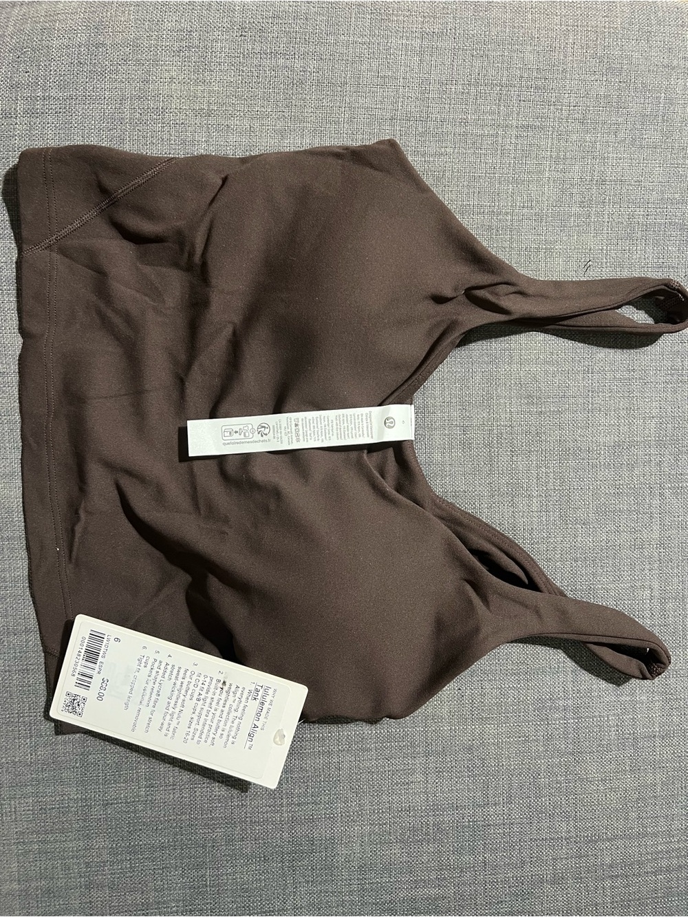 NWT Lululemon Align Tank Top *Light Support A/B Cup - Espresso Size 6